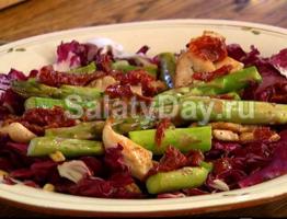 Рецепты обычных и теплых салатов с вялеными помидорами Салат с вялеными томатами и рукколой